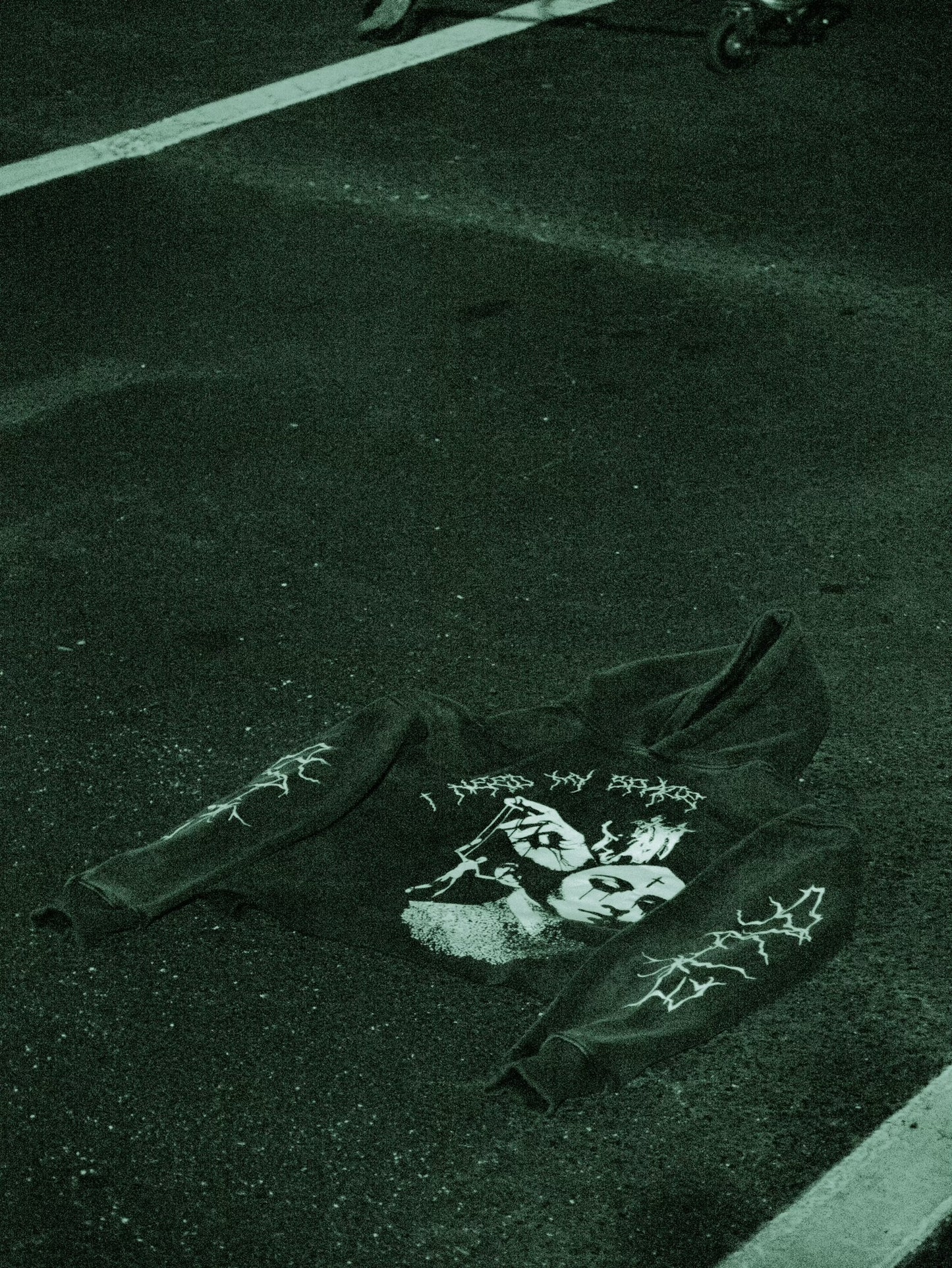 ''Need My Space" Acid Washed Hoodie