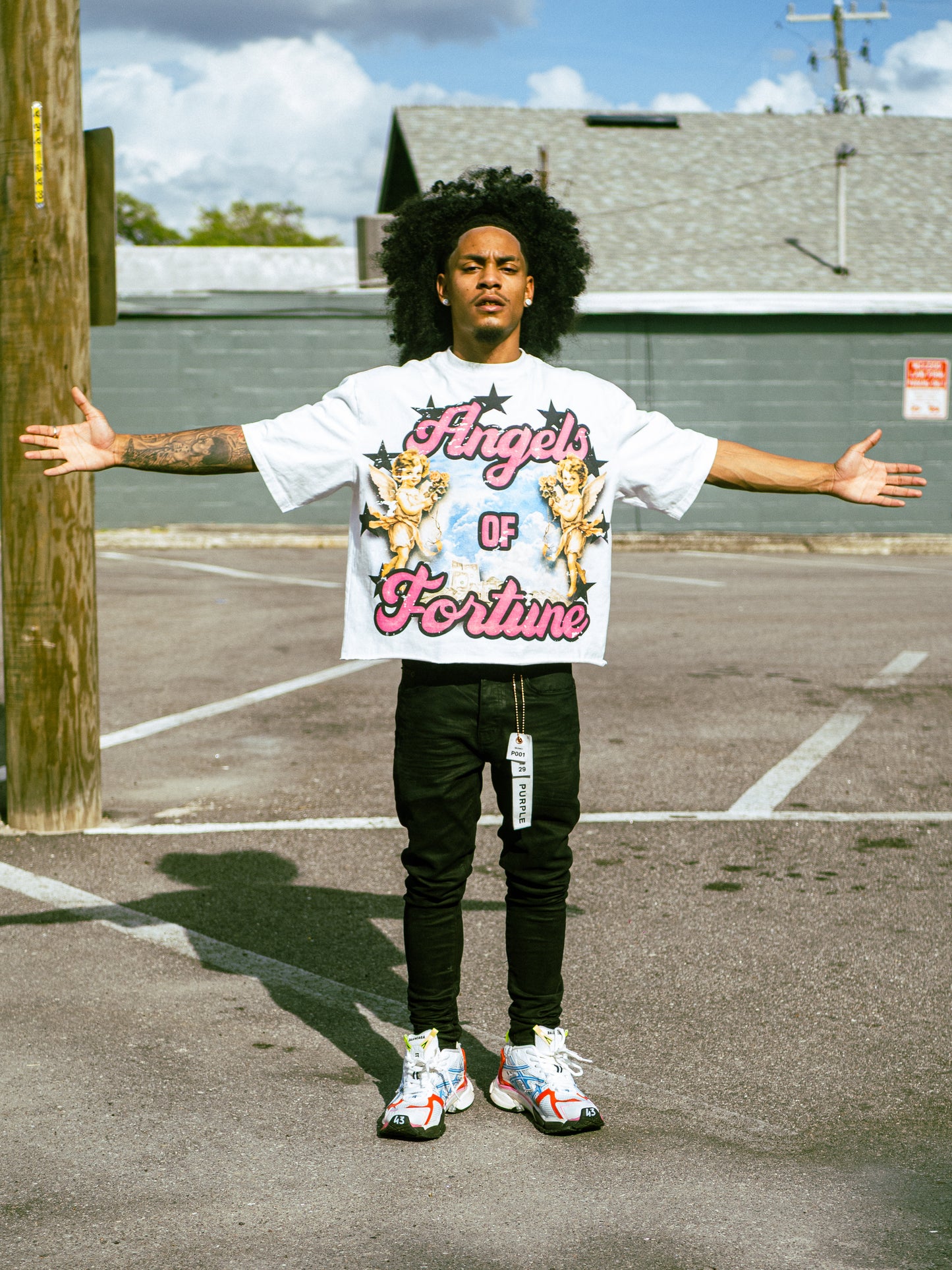 Angel Of Fortune T- Shirt Pink